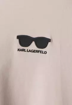 Футболка с принтом Embroidery Sunglasses KARL LAGERFELD, светло-розовый