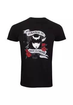 Футболка с принтом Emily The Strange Not A Crime Henry Tiger, черная