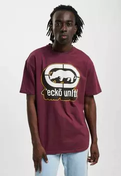 Футболка с принтом EMMA ecko unltd., темно-красный