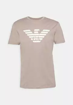 Футболка с принтом Emporio Armani, бежевый
