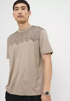 Футболка с принтом Emporio Armani, бежевый