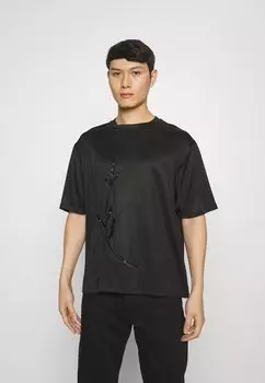 Футболка с принтом Emporio Armani, черная