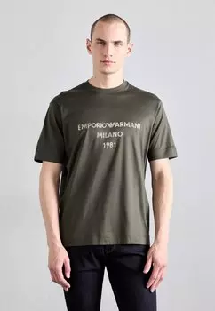 Футболка с принтом Emporio Armani, черный