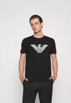 Футболка с принтом Emporio Armani, черный