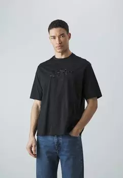 Футболка с принтом Emporio Armani, черный