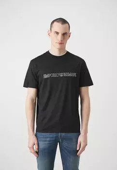 Футболка с принтом Emporio Armani, черный