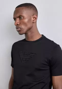 Футболка с принтом Emporio Armani, черный