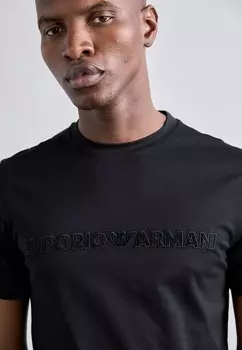 Футболка с принтом Emporio Armani, черный