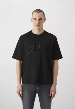 Футболка с принтом Emporio Armani, черный/нуар