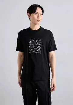 Футболка с принтом Emporio Armani, цвет degrade black