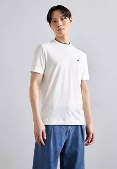Футболка с принтом Emporio Armani, молочный