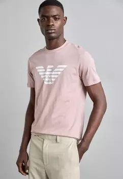 Футболка с принтом Emporio Armani, розовый
