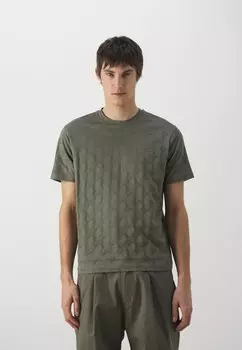 Футболка с принтом Emporio Armani, шалфей