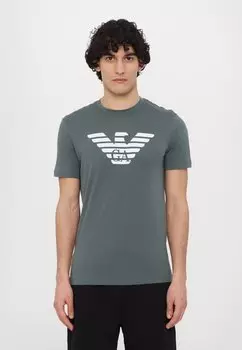 Футболка с принтом Emporio Armani, зеленый
