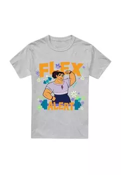Футболка с принтом ENCANTO FLEX ALERT Disney, серый
