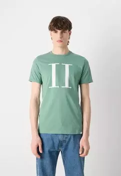 Футболка с принтом Encore T-Shirt Les Deux, темно-зеленый плющ/белый