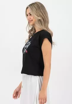 Футболка с принтом ENIDAK P KURZARM alife & kickin, цвет Mottled Black