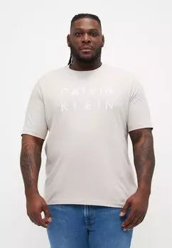 Футболка с принтом ENLARGED LOGO Calvin Klein, слоновая кость