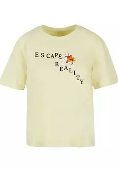 Футболка с принтом ESCAPE REALITY F4NT4STIC, желтый