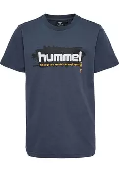 Футболка с принтом ESKIL S S Hummel, цвет ombre blue