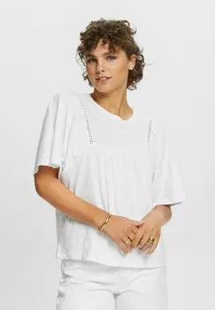 Футболка с принтом Esprit, белый