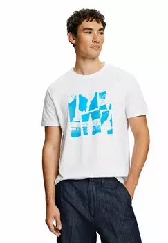 Футболка с принтом Esprit, белый