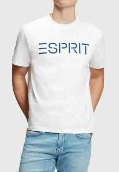 Футболка с принтом Esprit, белый