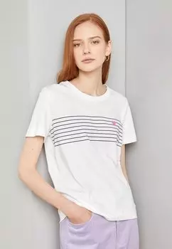 Футболка с принтом Esprit, белый