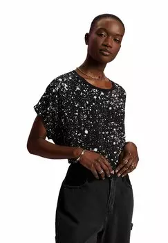 Футболка с принтом Esprit, черный