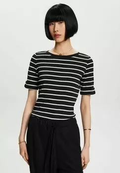 Футболка с принтом Esprit, черный