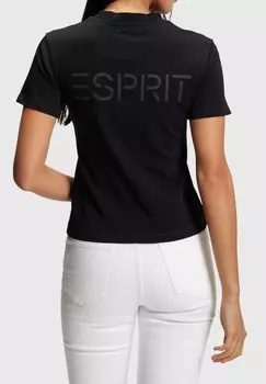 Футболка с принтом Esprit, черный