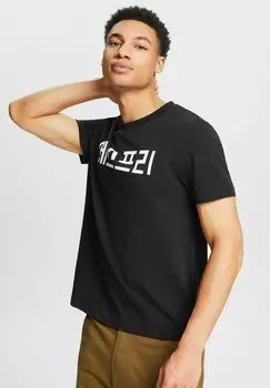 Футболка с принтом Esprit, черный
