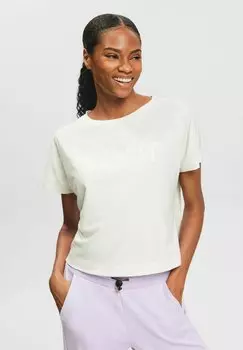 Футболка с принтом Esprit, молочный