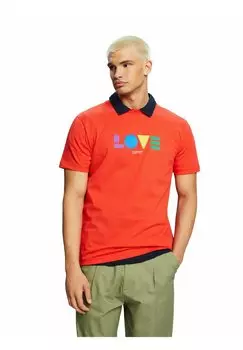 Футболка с принтом Esprit, оранжевый