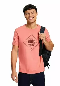 Футболка с принтом Esprit, розовый