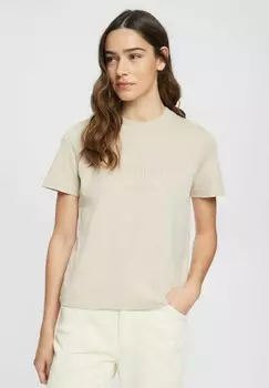 Футболка с принтом Esprit, светло-серый