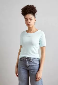 Футболка с принтом Esprit, светло-синий