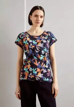 Футболка с принтом Esprit, темно-синий