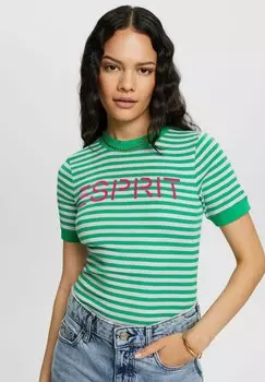 Футболка с принтом Esprit, зеленый