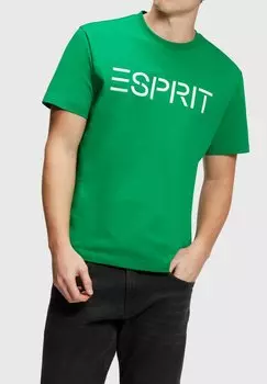 Футболка с принтом Esprit, зеленый