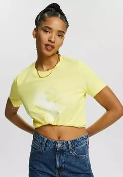 Футболка с принтом Esprit, желтый