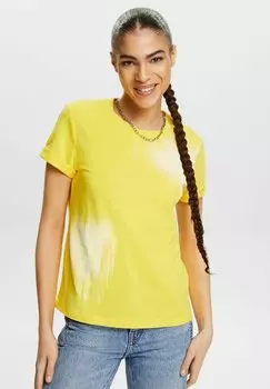 Футболка с принтом Esprit, желтый