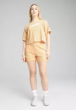 Футболка с принтом ESS CROPPED LOGO RELAXED Puma, оранжевый