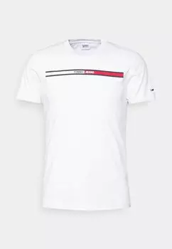 Футболка с принтом Essential Flag Tee Tommy Jeans, белый