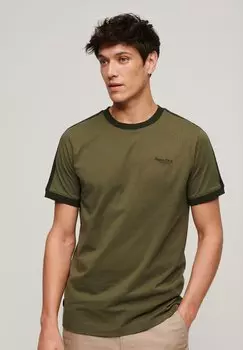 Футболка с принтом ESSENTIAL LOGO RETRO Superdry, цвет olive night green surplus goods olive