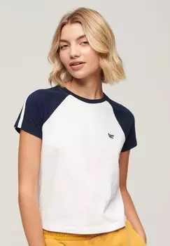 Футболка с принтом ESSENTIAL LOGO RETRO Superdry, цвет optic richest navy