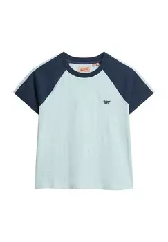 Футболка с принтом ESSENTIAL LOGO RETRO Superdry, синий