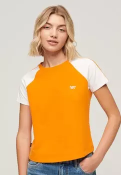 Футболка с принтом ESSENTIAL LOGO RETRO Superdry, цвет satsuma orange optic