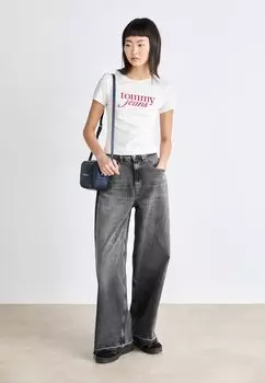 Футболка с принтом ESSENTIAL LOGO TEE Tommy Jeans, молочный