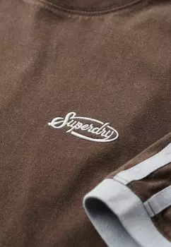 Футболка с принтом ESSENTIAL RETRO STRIPED Superdry, коричневый